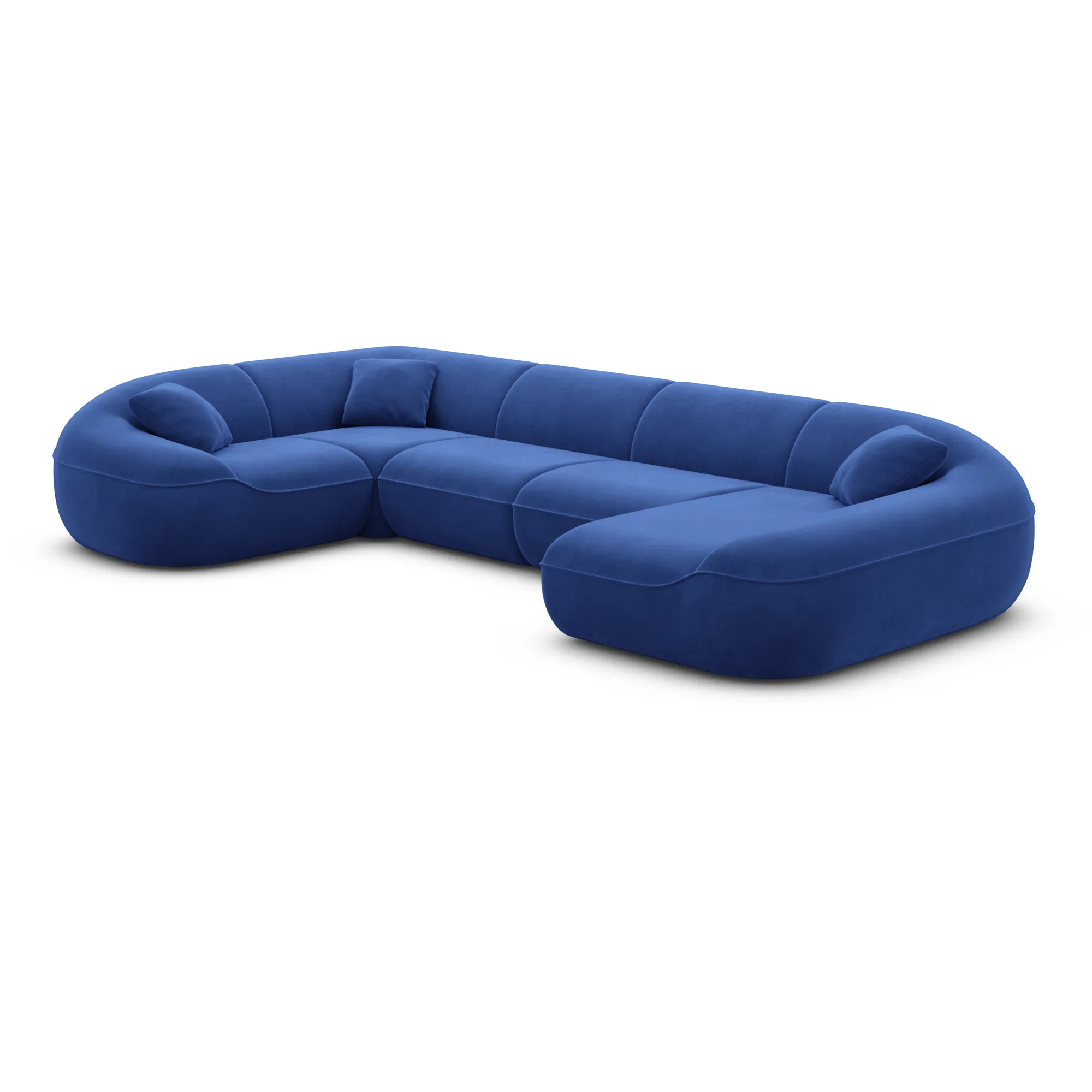 Samtstoff U-Form XL Wohnlandschaft Levina – Bild 58