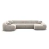 Samtstoff U-Form XL Wohnlandschaft Levina – Bild 62