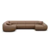 Echtleder U-Form XL Wohnlandschaft Levina – Bild 45