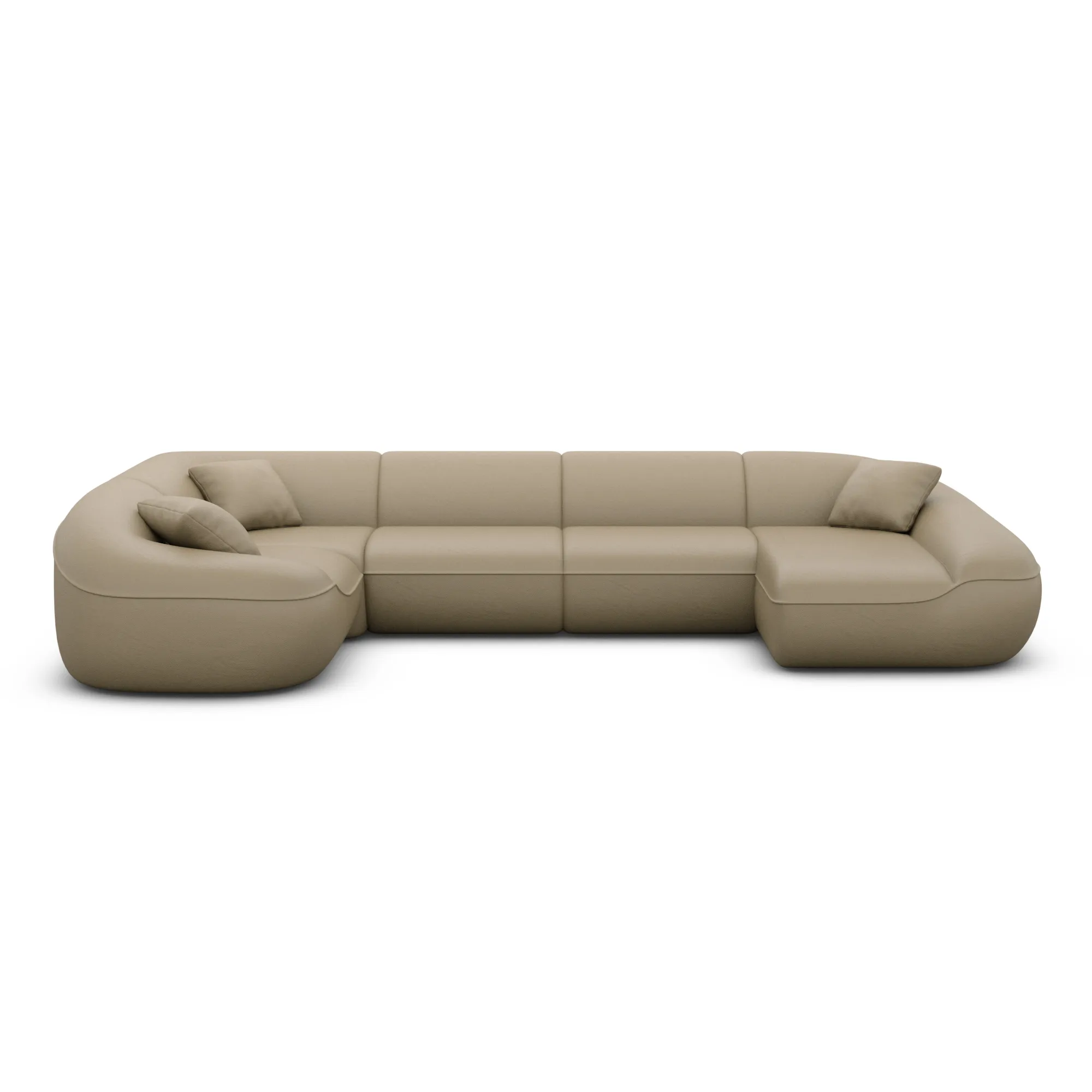 Kunstleder U-Form XL Wohnlandschaft Levina – Bild 42