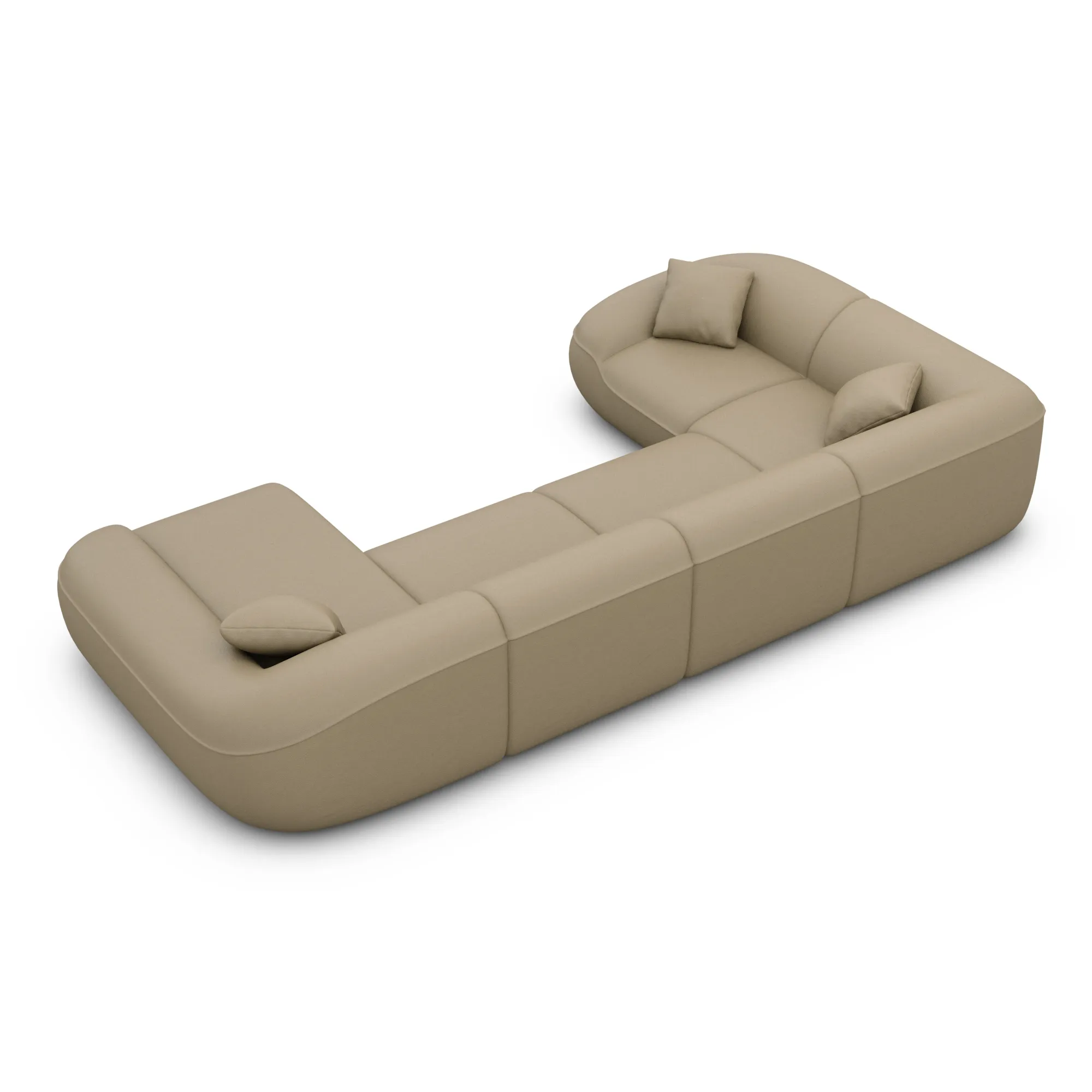 Kunstleder U-Form XL Wohnlandschaft Levina – Bild 43