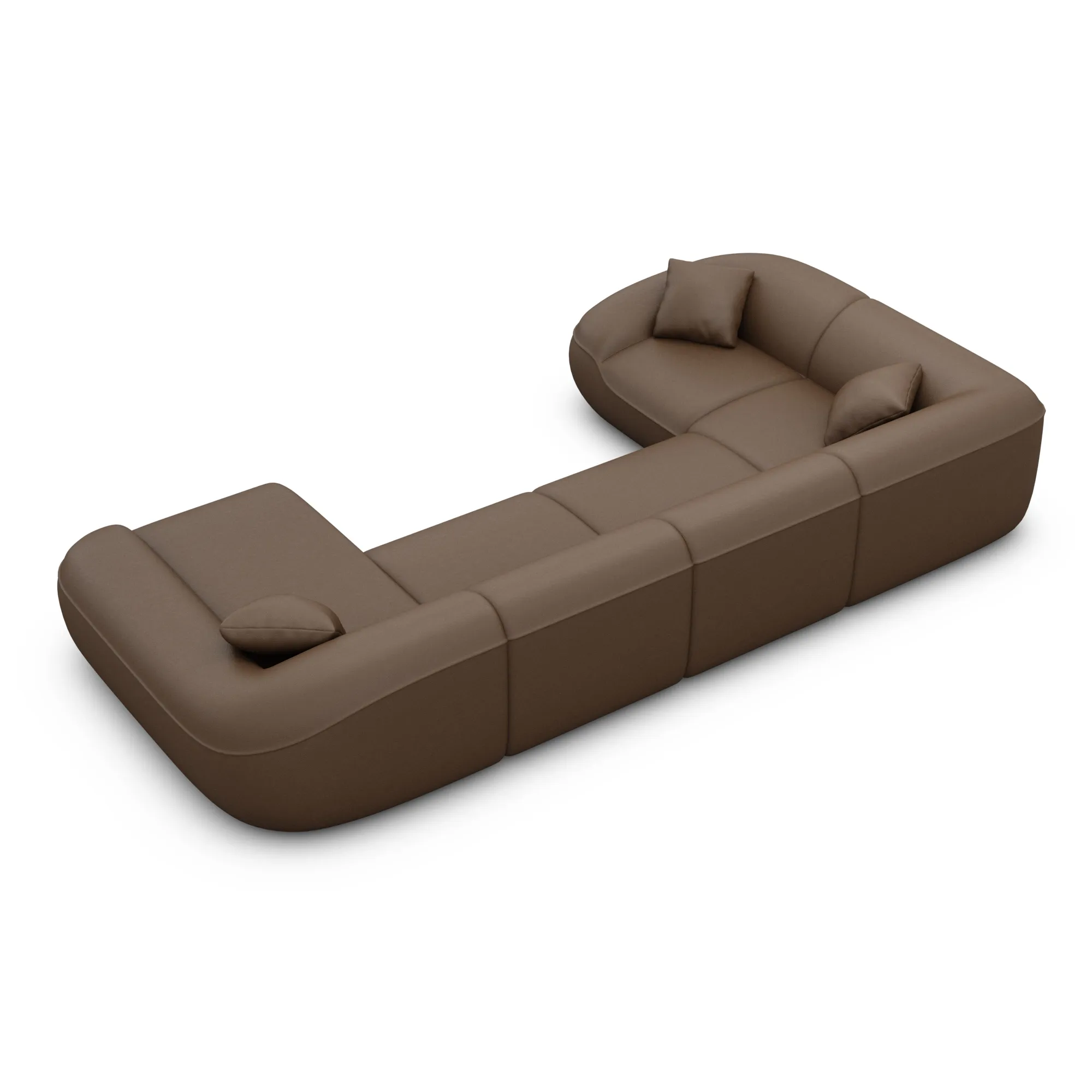 Kunstleder U-Form XL Wohnlandschaft Levina – Bild 46