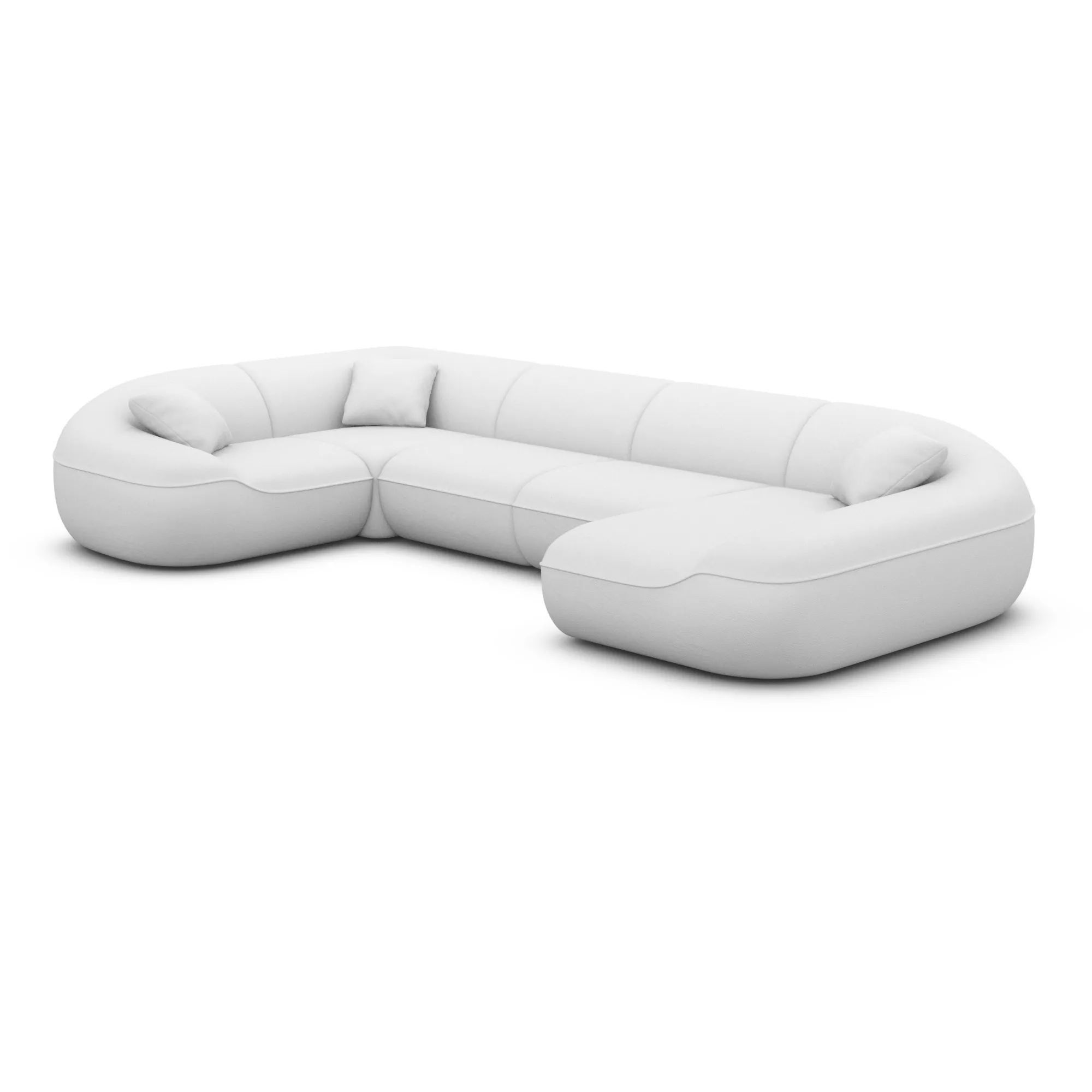 Kunstleder U-Form XL Wohnlandschaft Levina – Bild 53