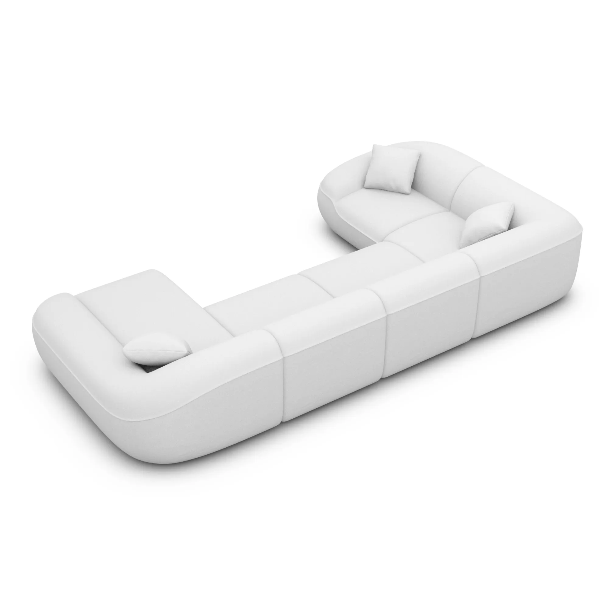 Kunstleder U-Form XL Wohnlandschaft Levina – Bild 55