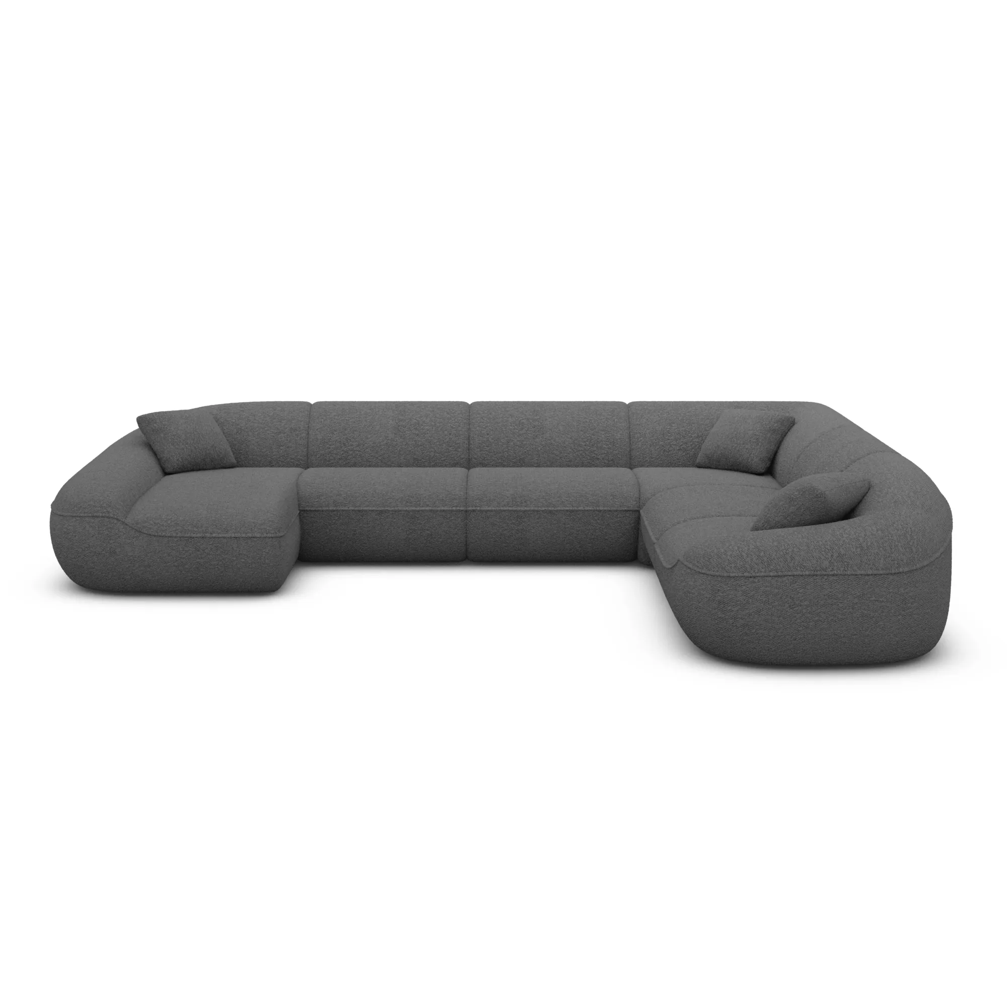 Bouclé U-Form XXL Wohnlandschaft Levina – Bild 20