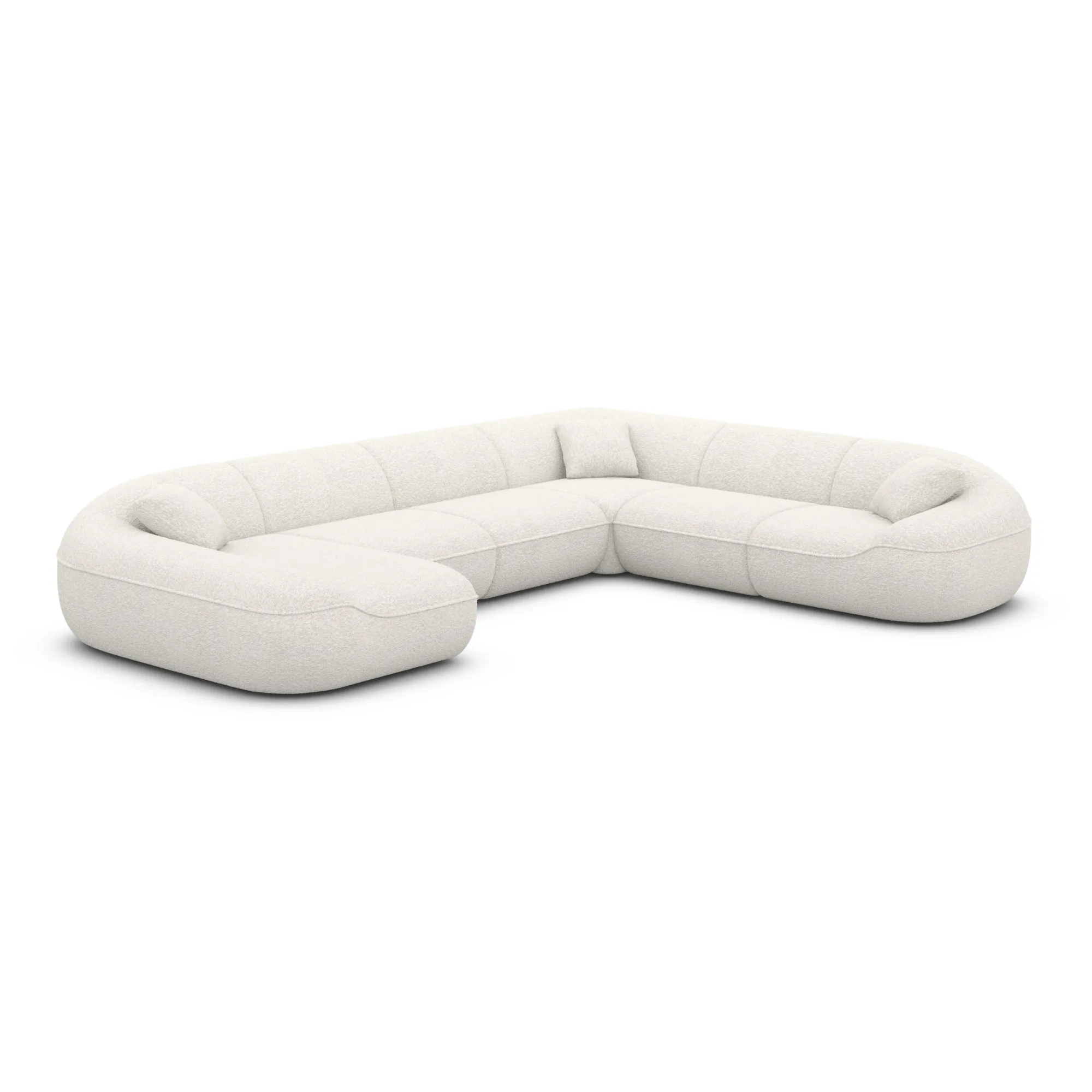 Bouclé U-Form XXL Wohnlandschaft Levina – Bild 7
