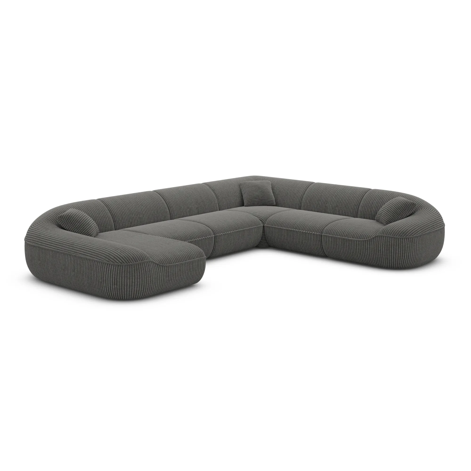 Cord U-Form XXL Wohnlandschaft Levina – Bild 12