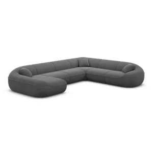 Strukturstoff U-Form XXL Wohnlandschaft Levina