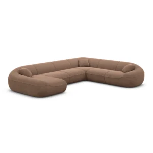Strukturstoff U-Form XXL Wohnlandschaft Levina