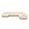 Strukturstoff U-Form XXL Wohnlandschaft Levina – Bild 67