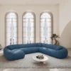Strukturstoff U-Form XXL Wohnlandschaft Levina – Bild 15