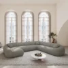 Strukturstoff U-Form XXL Wohnlandschaft Levina – Bild 17