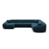 Samtstoff U-Form XXL Wohnlandschaft Levina – Bild 89