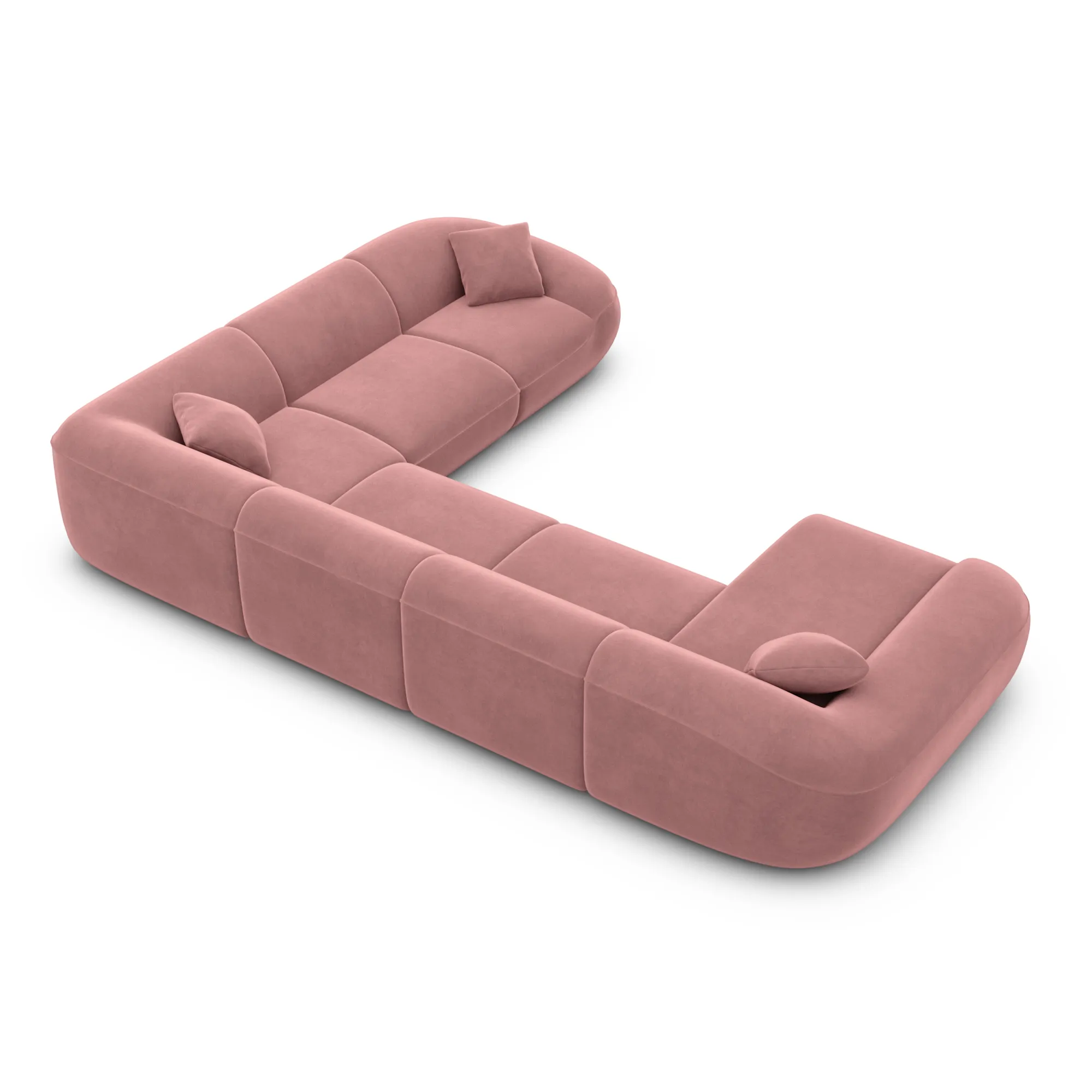 Samtstoff U-Form XXL Wohnlandschaft Levina – Bild 93