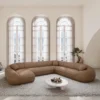Echtleder U-Form XXL Wohnlandschaft Levina – Bild 4