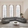 Echtleder U-Form XXL Wohnlandschaft Levina – Bild 7