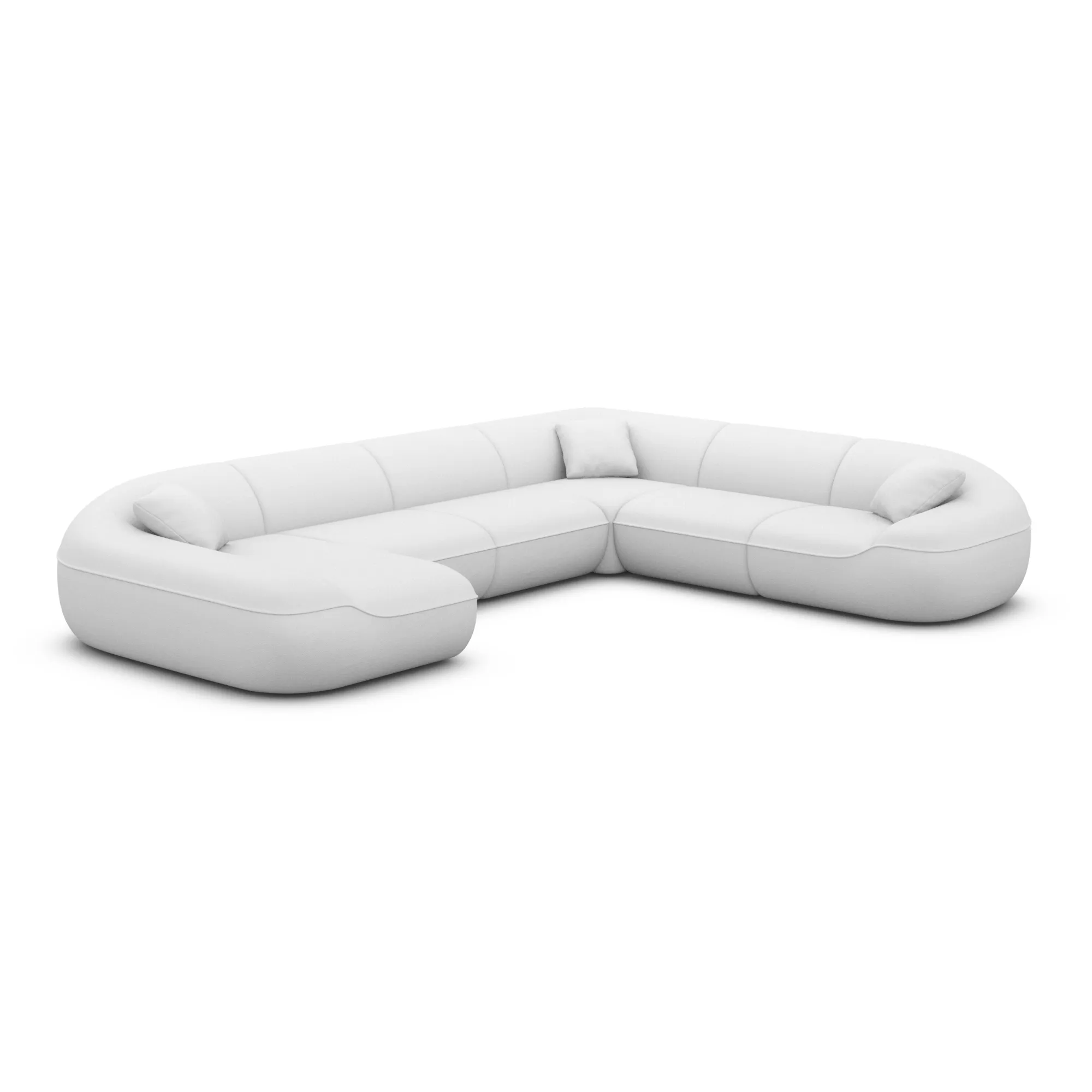 Echtleder U-Form XXL Wohnlandschaft Levina – Bild 59