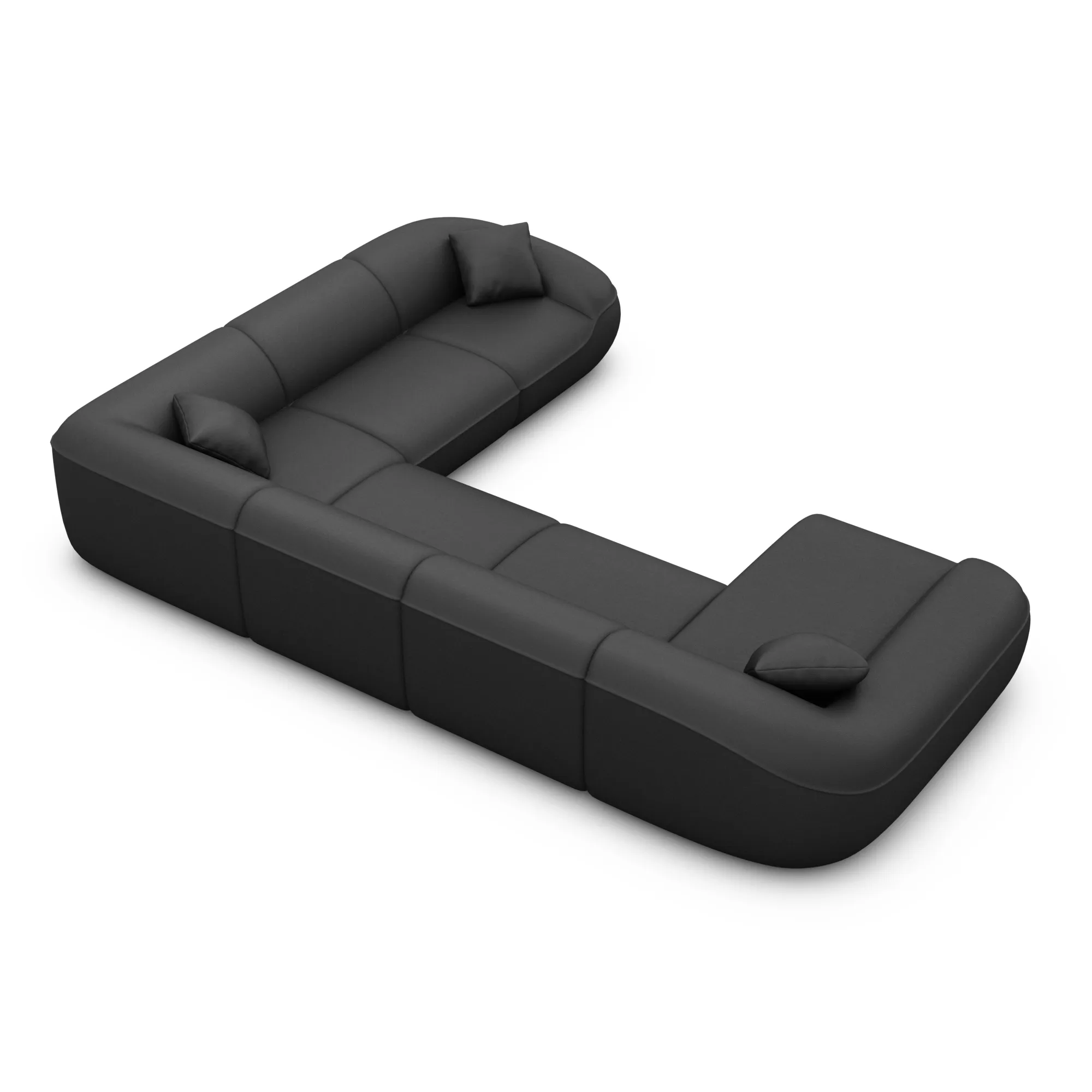 Kunstleder U-Form XXL Wohnlandschaft Levina – Bild 37