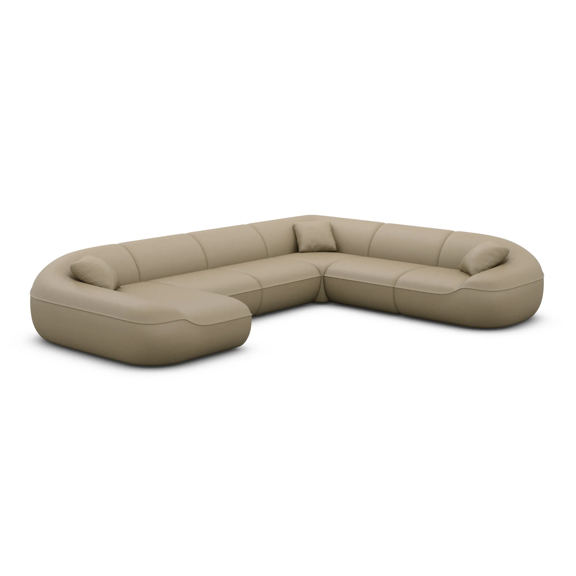 Kunstleder U-Form XXL Wohnlandschaft Levina – Bild 41