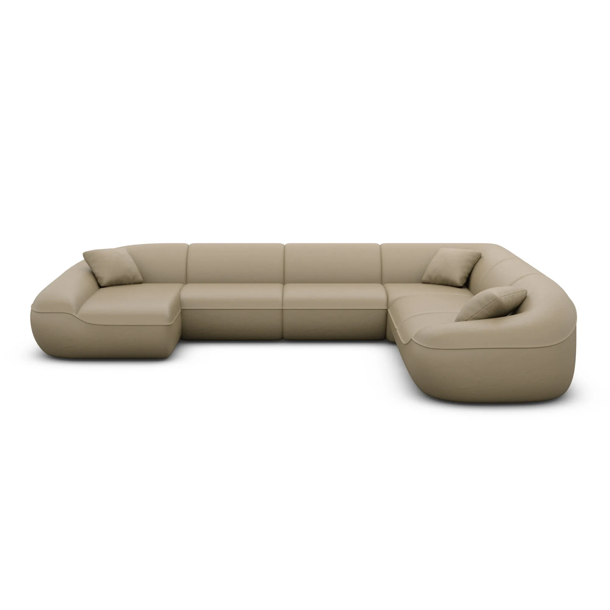 Kunstleder U-Form XXL Wohnlandschaft Levina – Bild 42