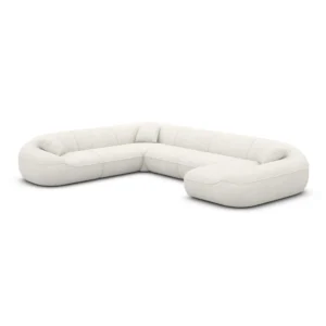 Bouclé U-Form XXL Wohnlandschaft Levina