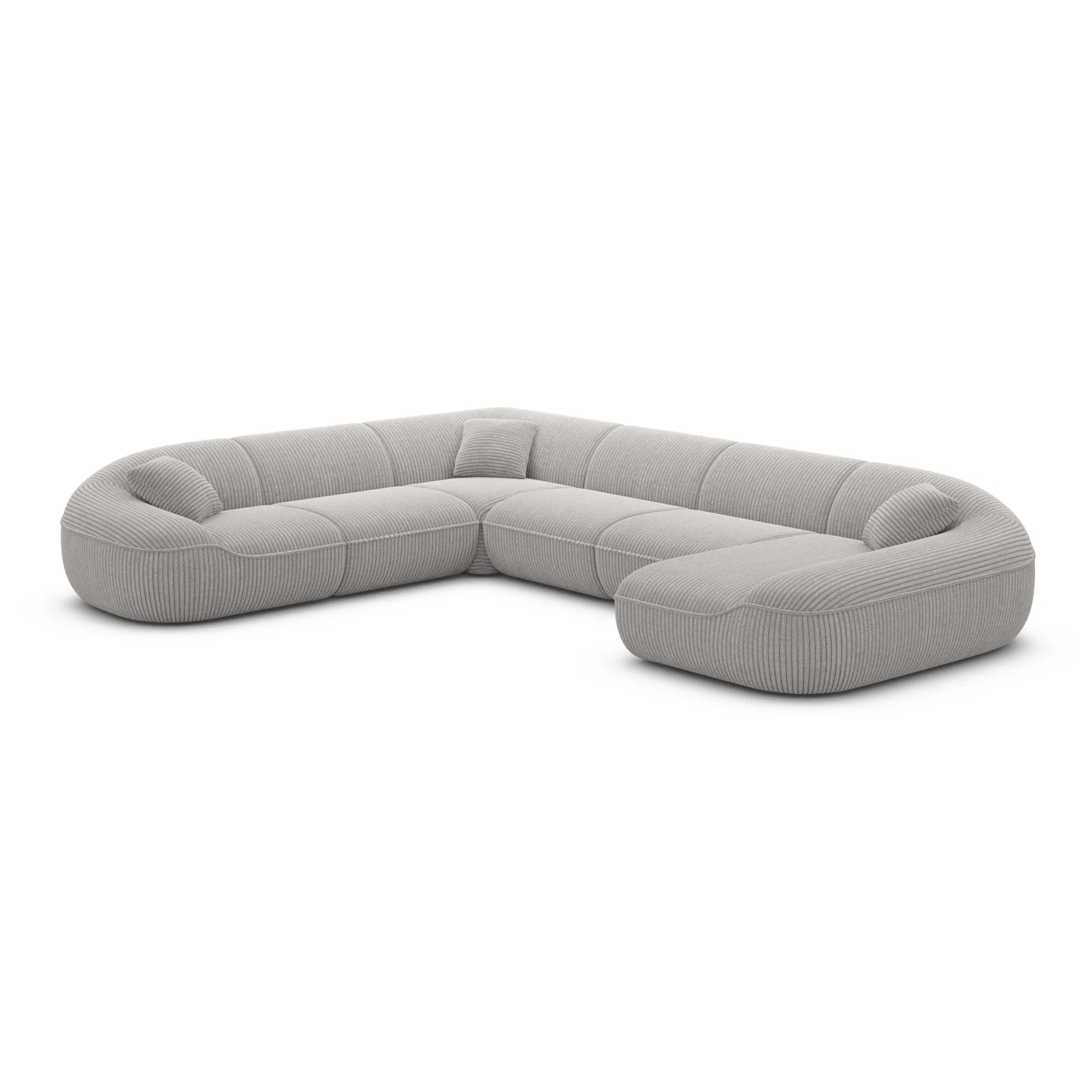 Cord U-Form XXL Wohnlandschaft Levina – Bild 30