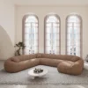 Strukturstoff U-Form XXL Wohnlandschaft Levina – Bild 3