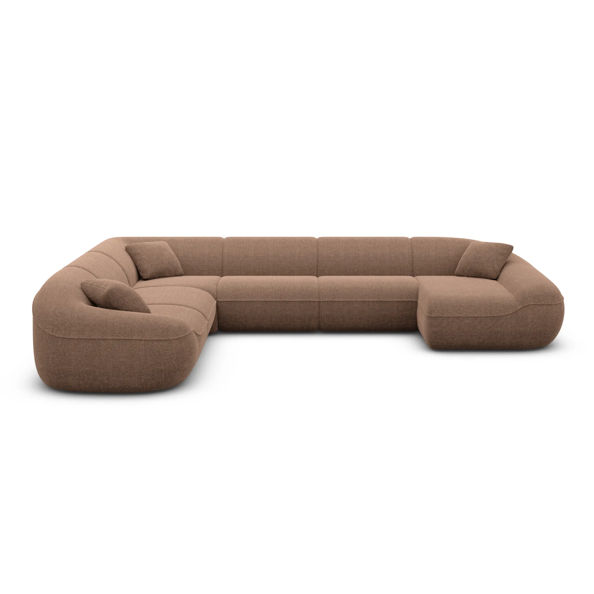 Strukturstoff U-Form XXL Wohnlandschaft Levina – Bild 34