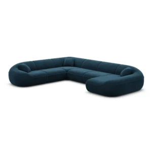 Samtstoff U-Form XXL Wohnlandschaft Levina