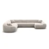 Samtstoff U-Form XXL Wohnlandschaft Levina – Bild 62