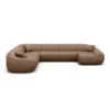 Echtleder U-Form XXL Wohnlandschaft Levina – Bild 21