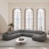 Echtleder U-Form XXL Wohnlandschaft Levina – Bild 15