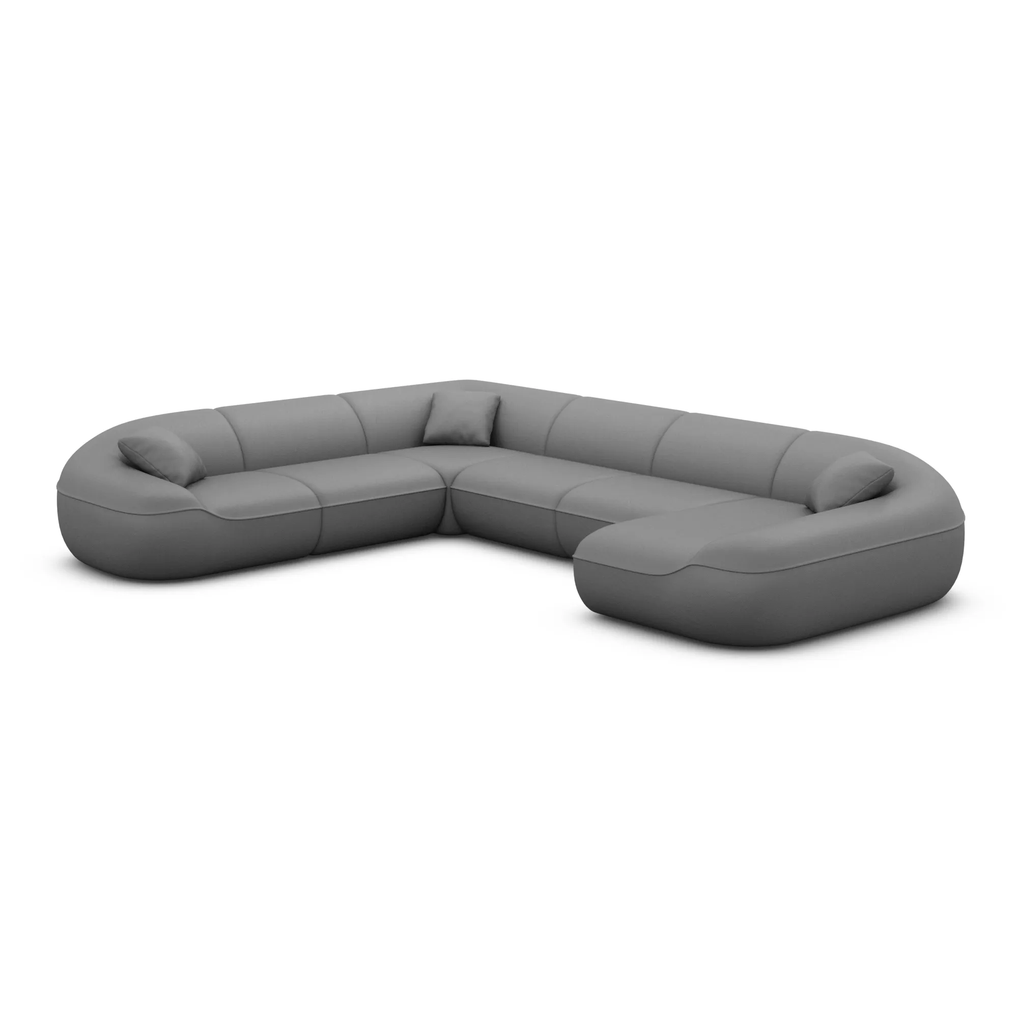 Echtleder U-Form XXL Wohnlandschaft Levina – Bild 29