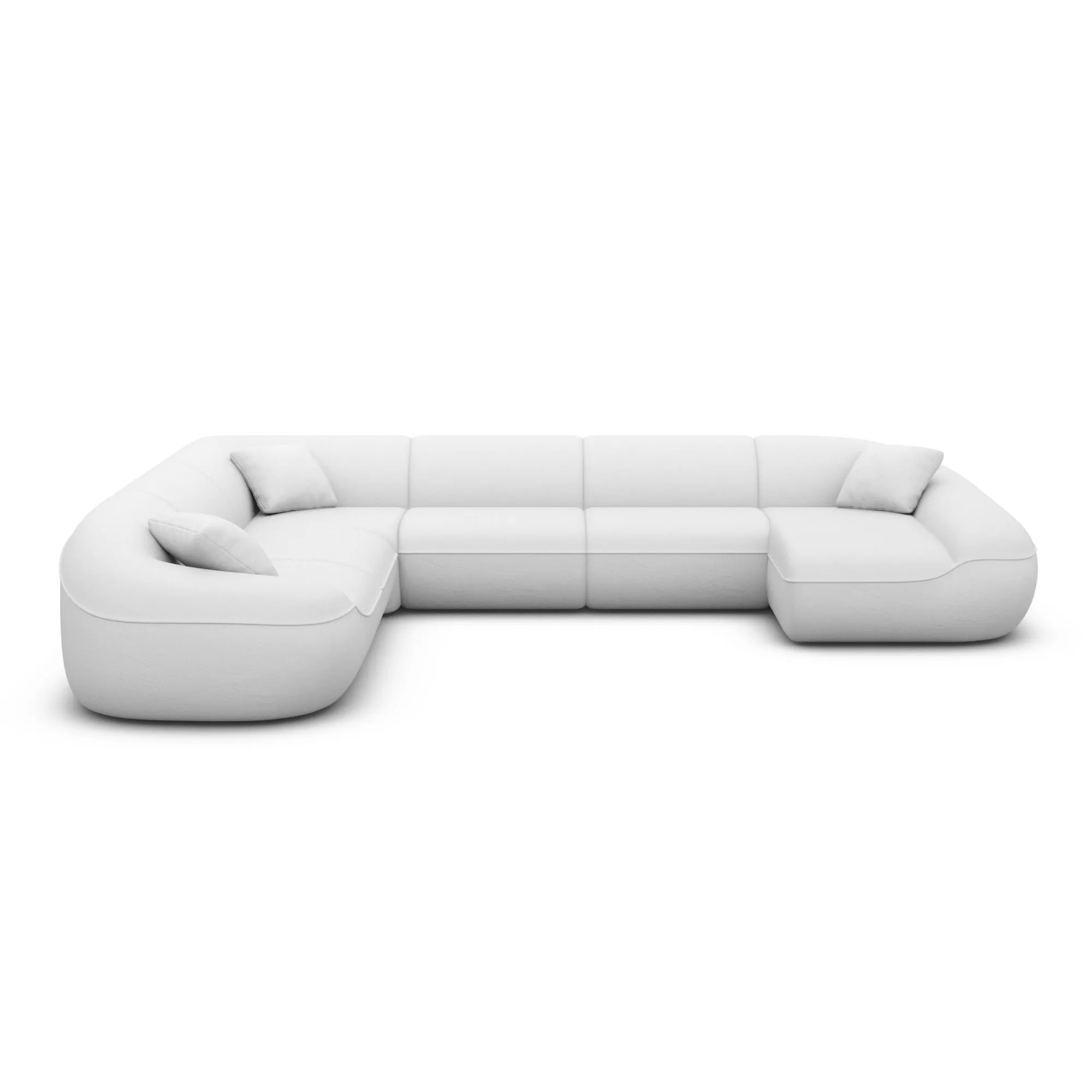 Echtleder U-Form XXL Wohnlandschaft Levina – Bild 36