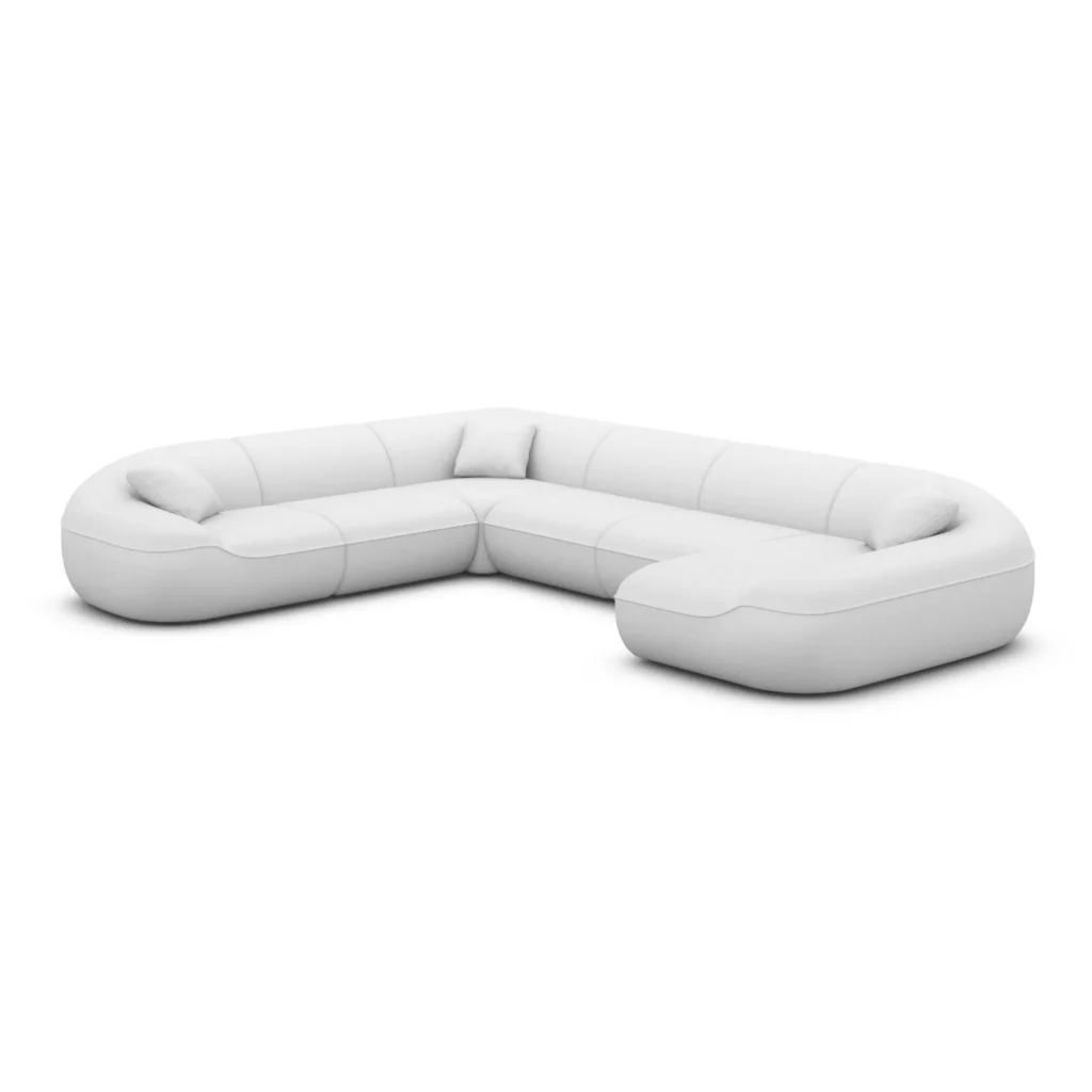Kunstleder U-Form XXL Wohnlandschaft Levina