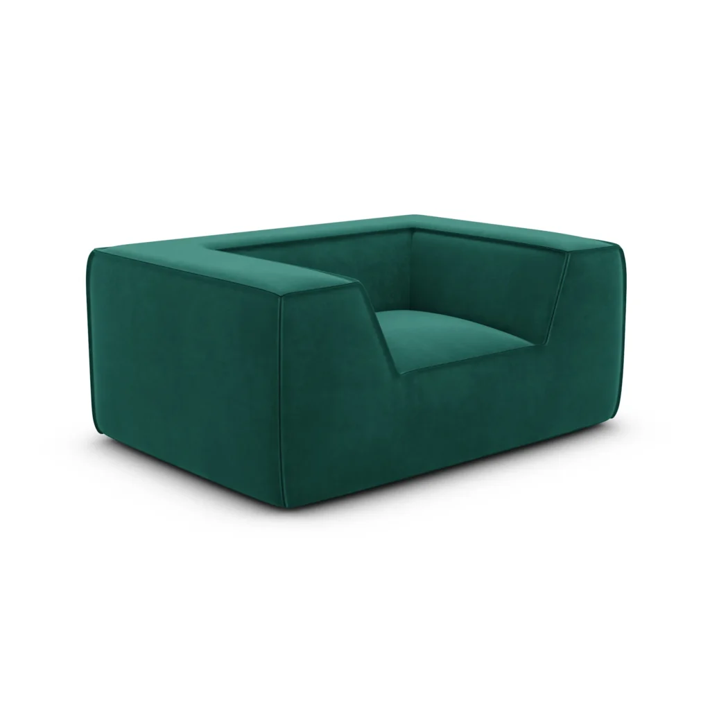 Samtstoff Sessel Liberia – Emerald
