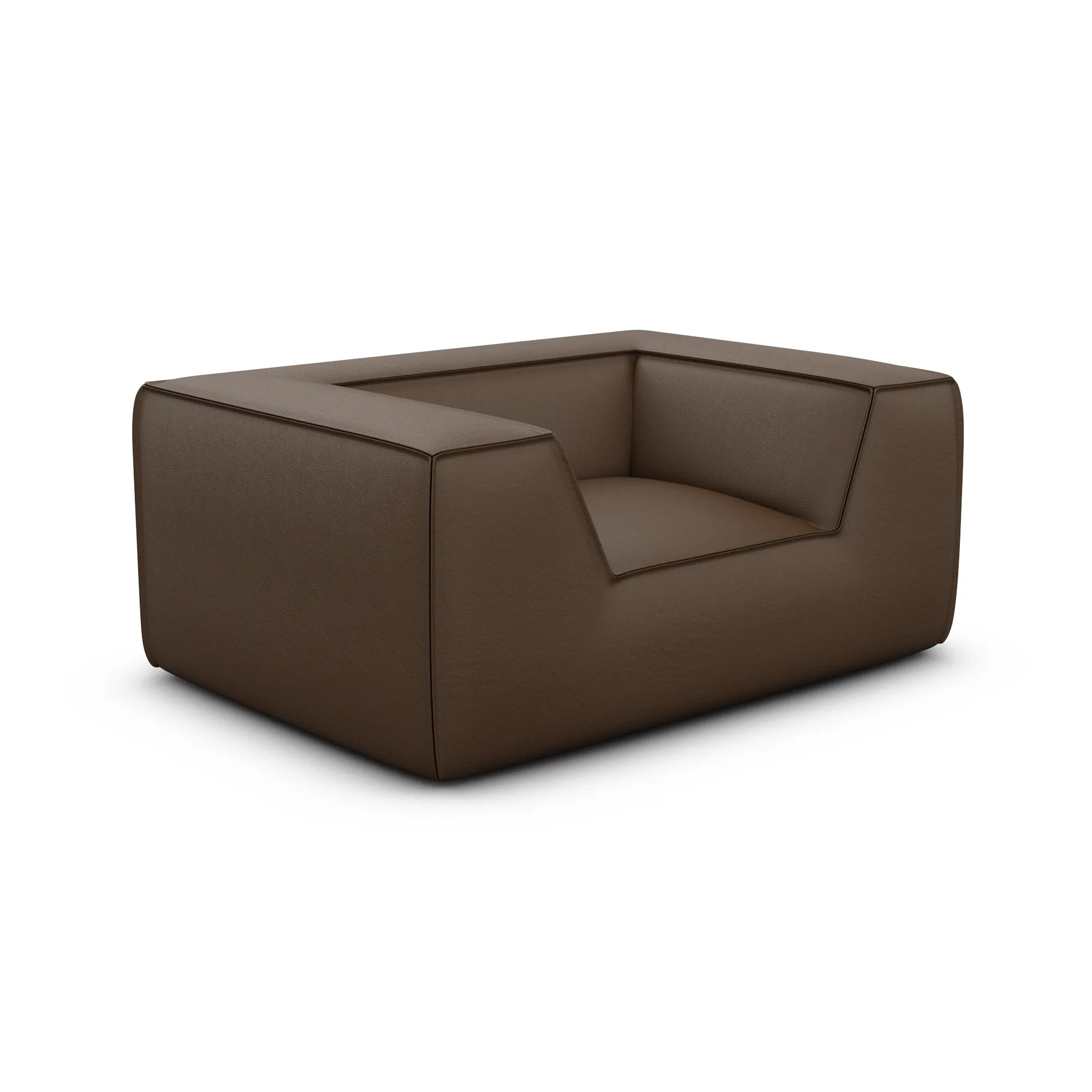 Kunstleder Sessel Liberia – Dark-brown