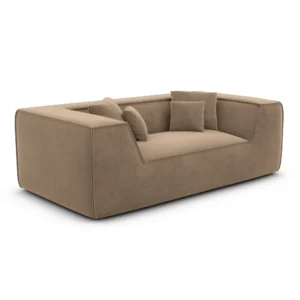 Samtstoff 2-Sitzer Couch Liberia