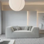Samtstoff 2-Sitzer Couch Liberia