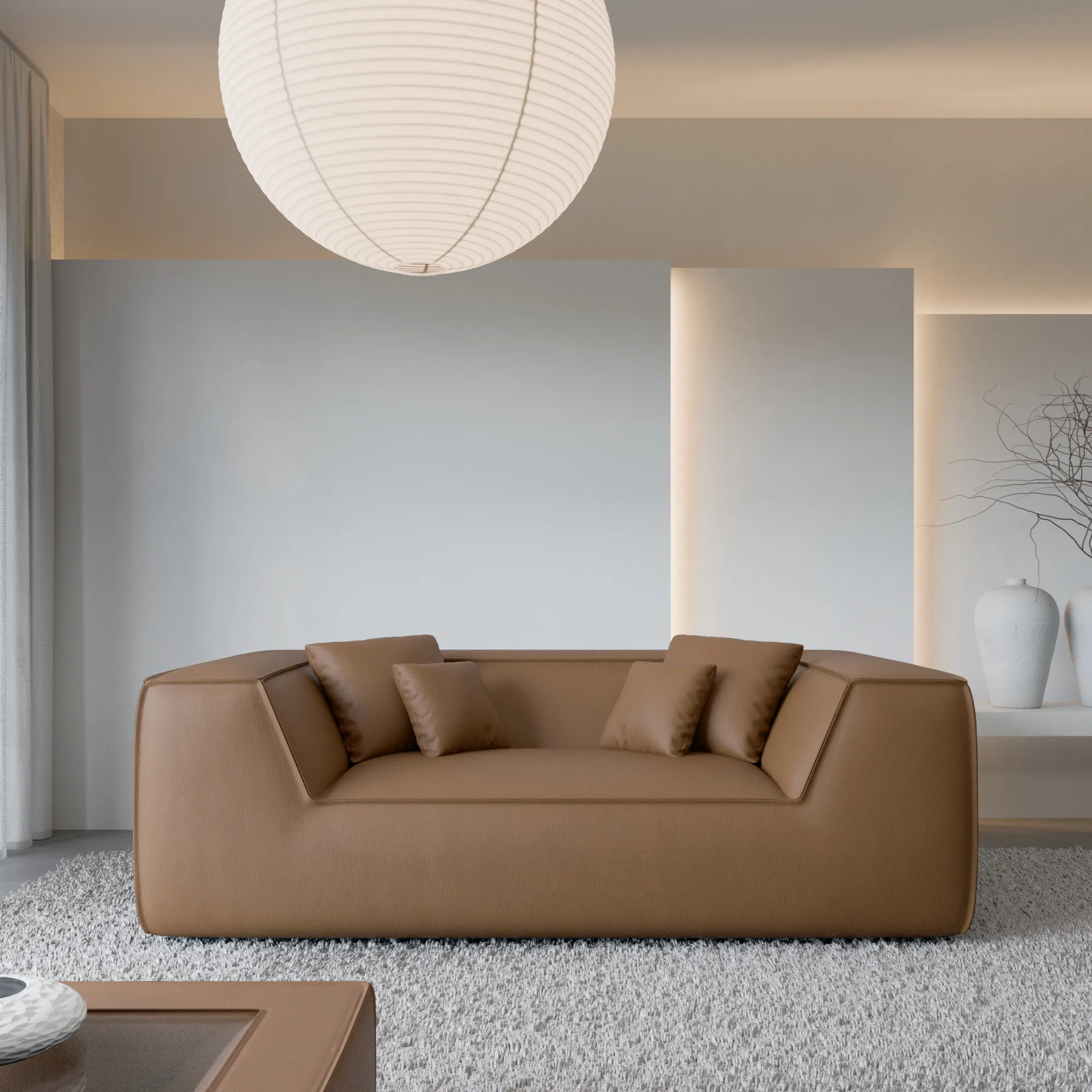 Kunstleder 2-Sitzer Couch Liberia