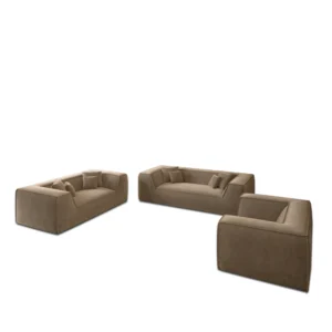 Samtstoff 3-2-1-Sitzer Sofa Set Liberia
