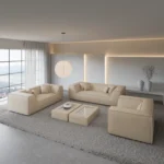 Echtleder 3-2-1-Sitzer Sofa Set Liberia