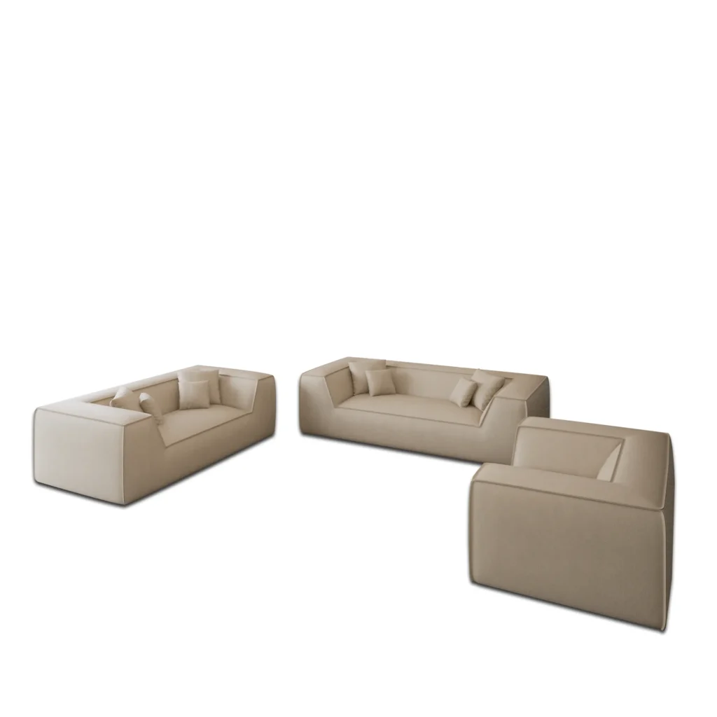 Kunstleder 3-2-1-Sitzer Sofa Set Liberia