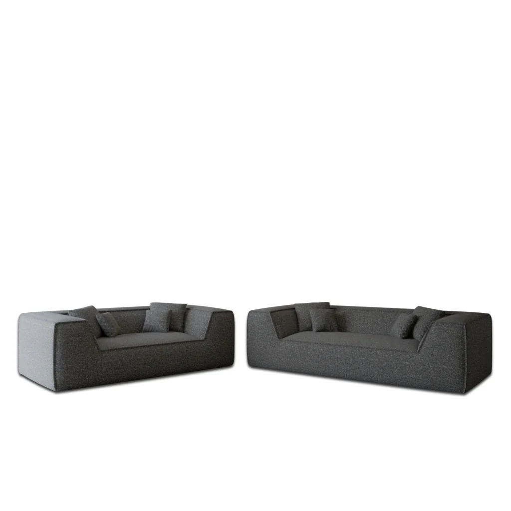 Bouclé 3-2-Sitzer Sofa Set Liberia