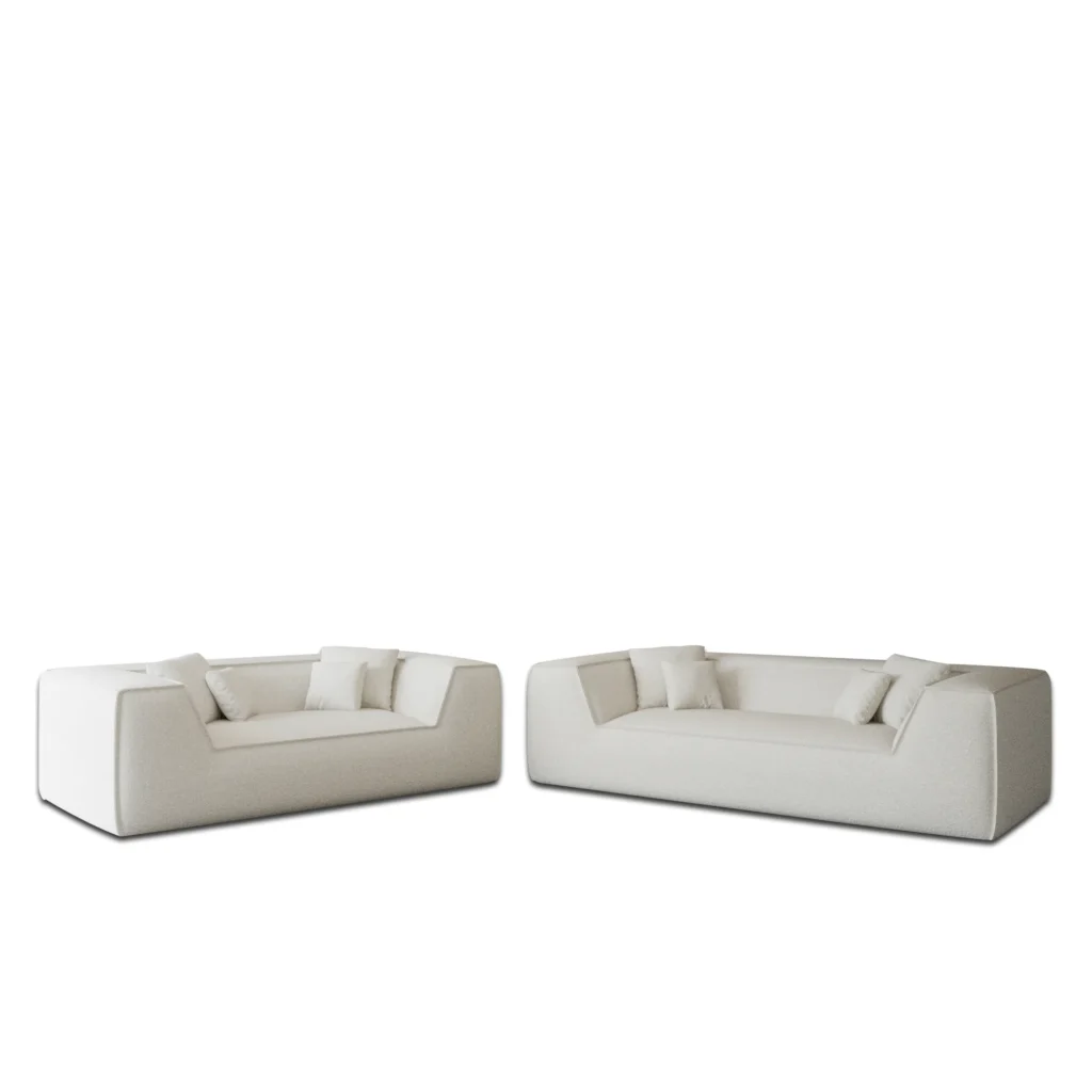 Bouclé 3-2-Sitzer Sofa Set Liberia
