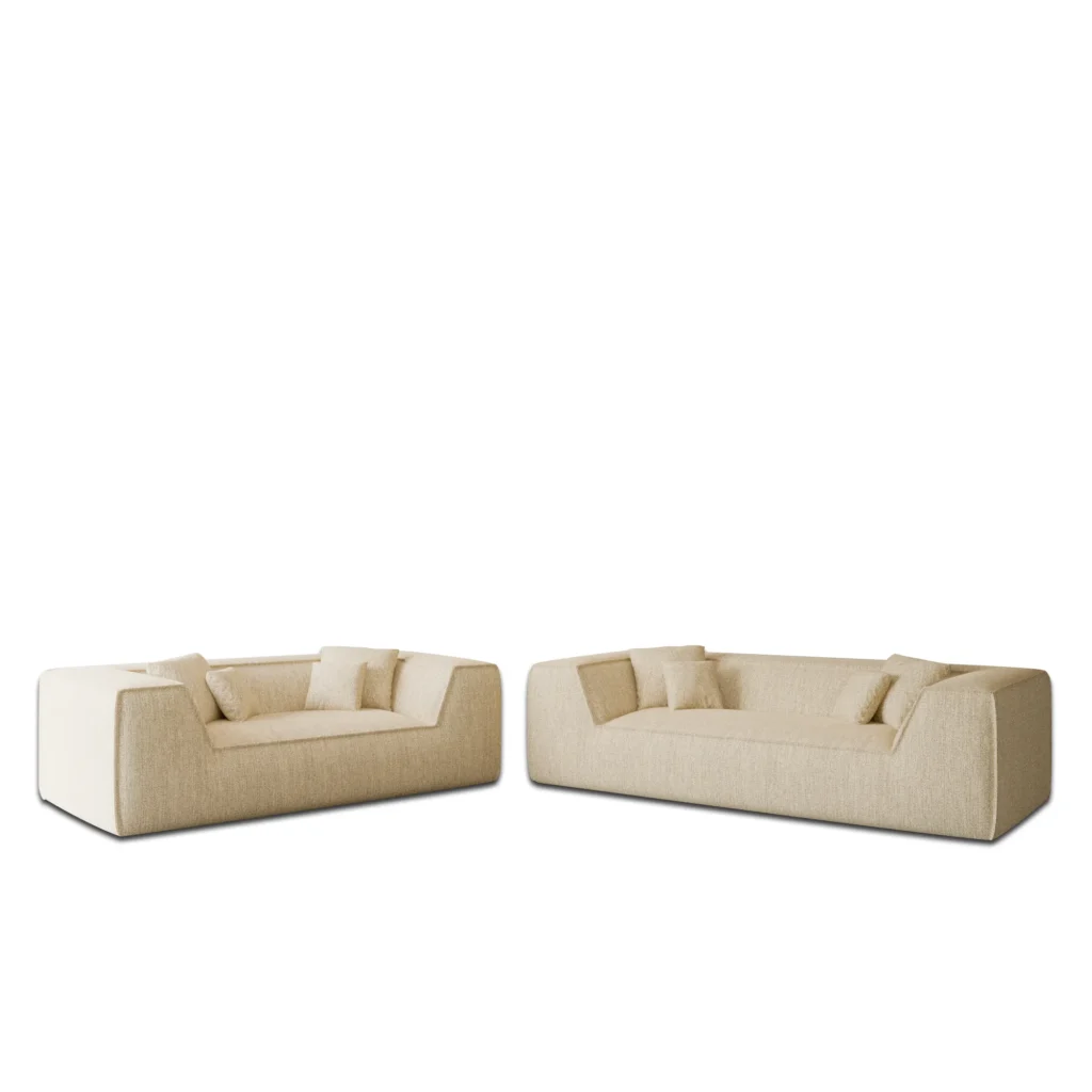 Strukturstoff 3-2-Sitzer Sofa Set Liberia