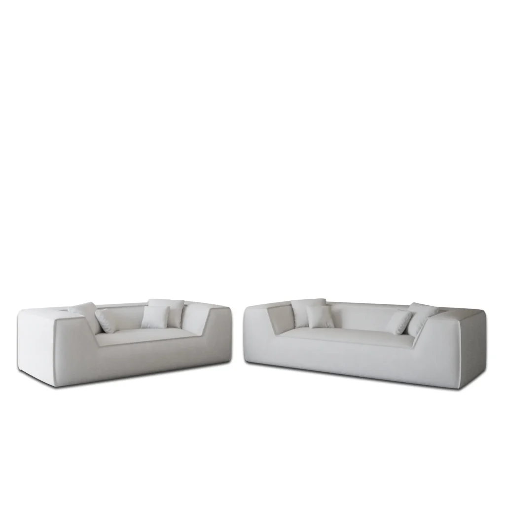 Echtleder 3-2-Sitzer Sofa Set Liberia