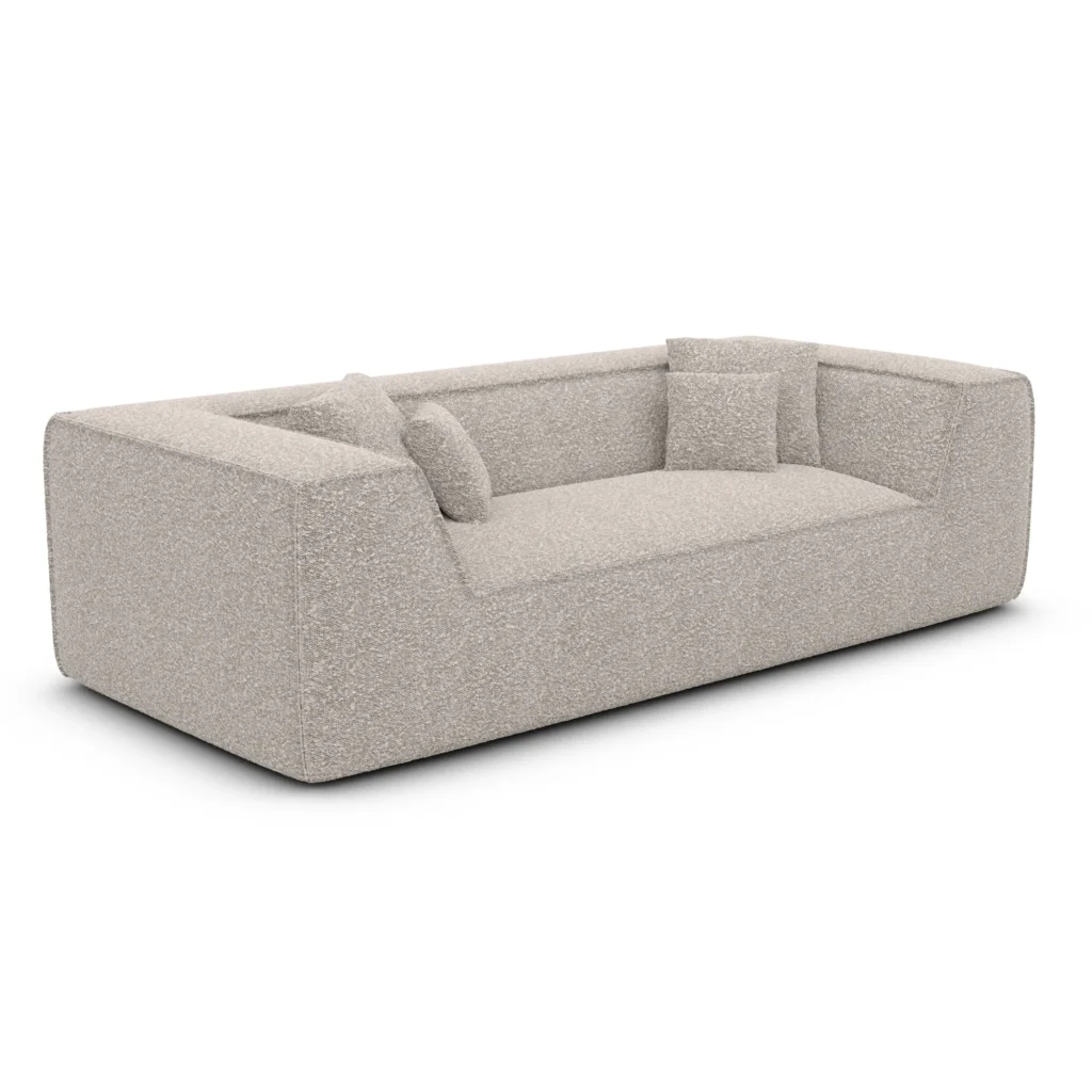 Bouclé 3-Sitzer Couch Liberia