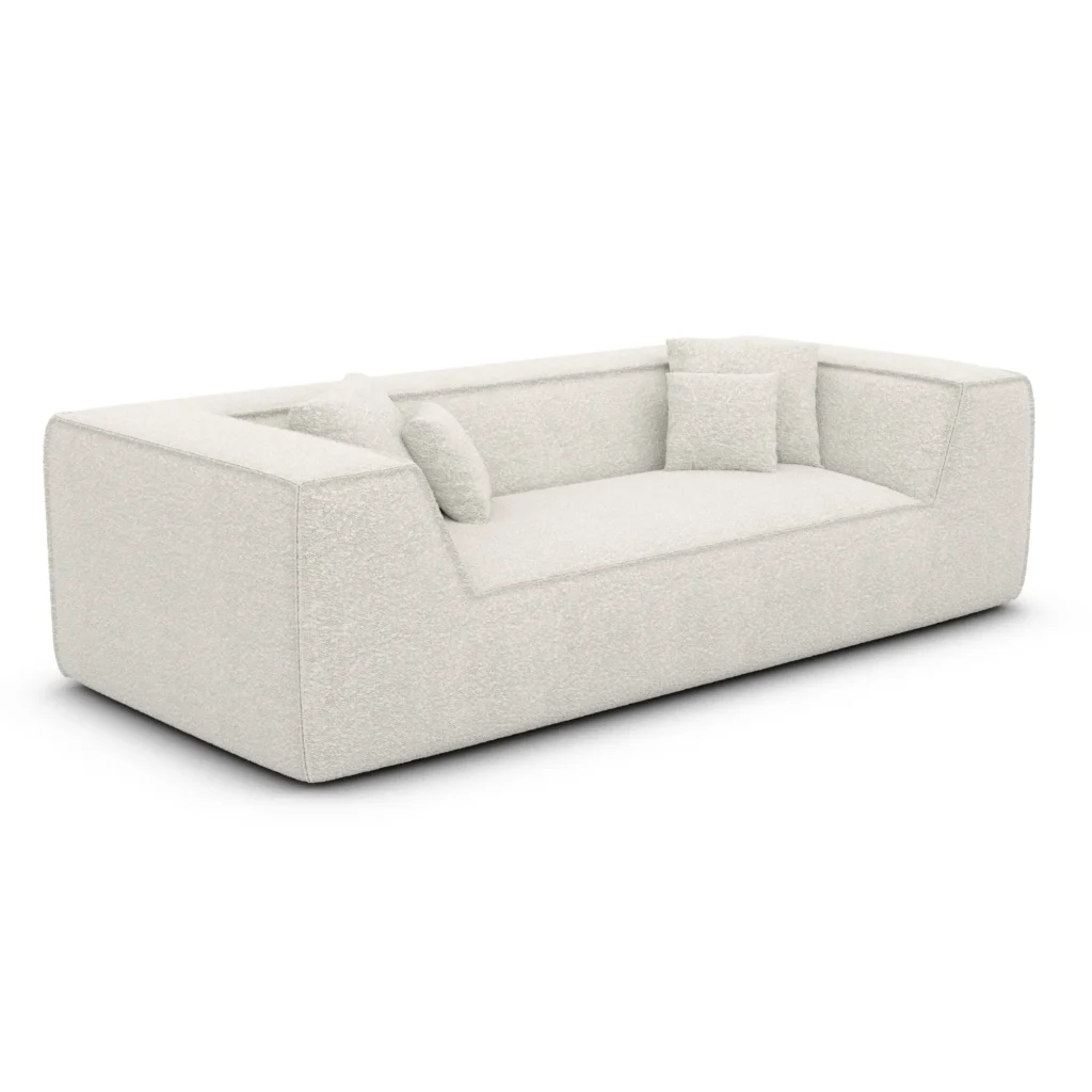 Bouclé 3-Sitzer Couch Liberia
