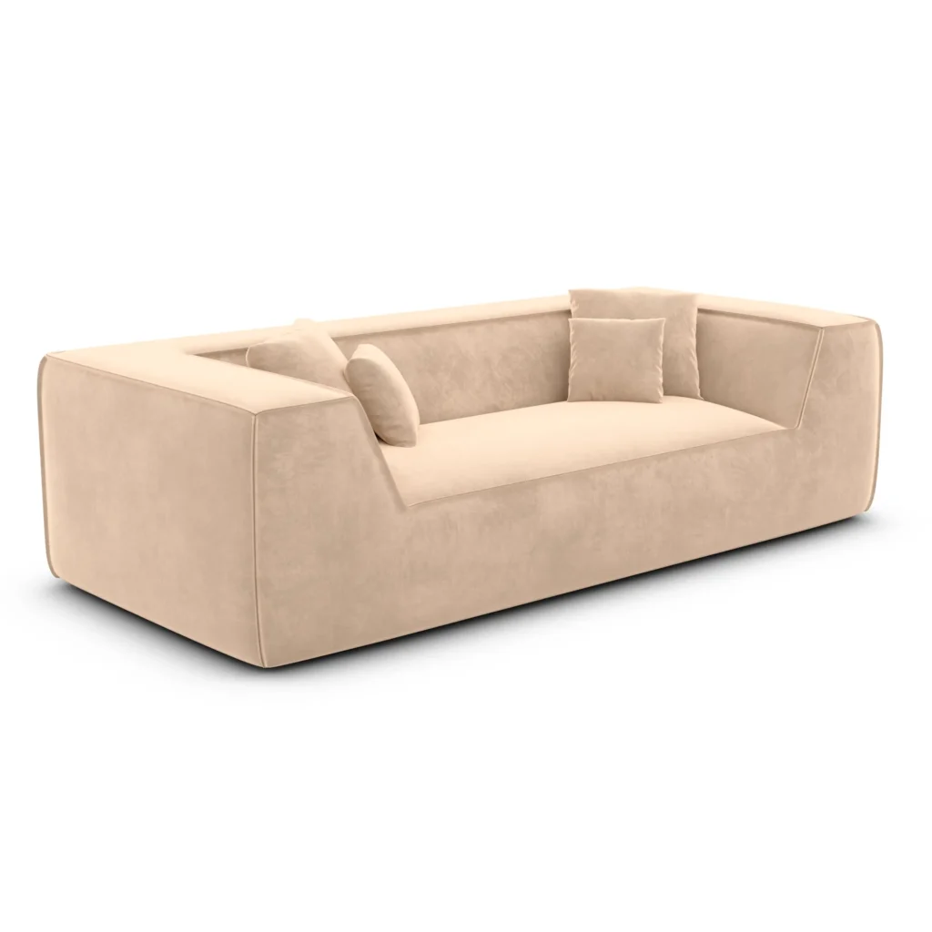 Samtstoff 3-Sitzer Couch Liberia
